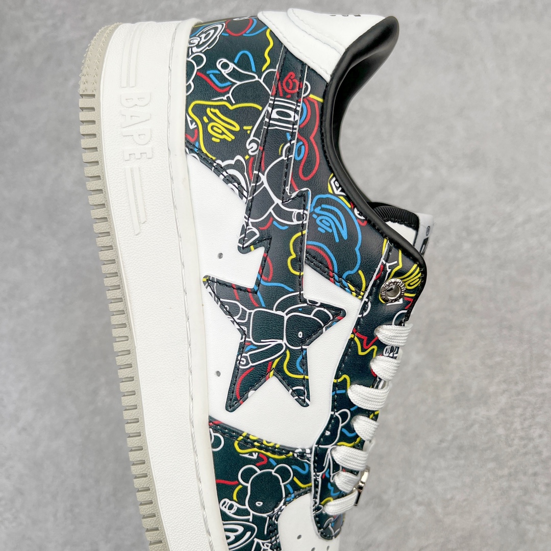 图片[6]-＃C版纯原 Bape Sta To Low 明星同款 猿人头经典漆皮低帮运动休闲板鞋 全套原纸板楦头开发 确保原汁原味 市场最完美低趴版型 一比一鞋头弧度高度鞋身弧度 外贸平台指定订单 匠心打造 开发时长超过半年 独家私模磨具冲刀加持 原厂特供皮料光泽色卡零偏差 内里均采用市场最好的超软原厂填充棉 原数据进口机台高频印压LOGO 最高QC检验标准 控制溢胶瑕疵 深浅定位均保持zp一致 中底嵌入Ortholite缓震材质 全套原包装 包含猿人logo 定制防尘袋 尺码：36 36.5 37 38 38.5 40 40.5 41 42 42.5 43 44 44.5 45 46-选品中心