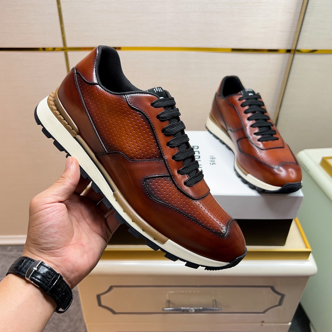 480BerlutiBerluti Men's SneakersEste zapato excepcionalmente moderno rompe moldes con un empeine de 