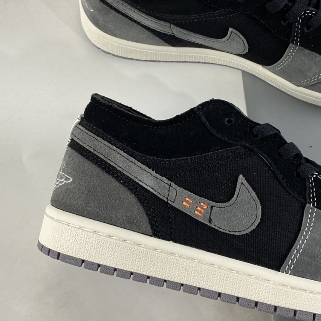 P180 Air Jordan 1 Low "Black Grey" AJ1 乔1黑灰 DN1635-001