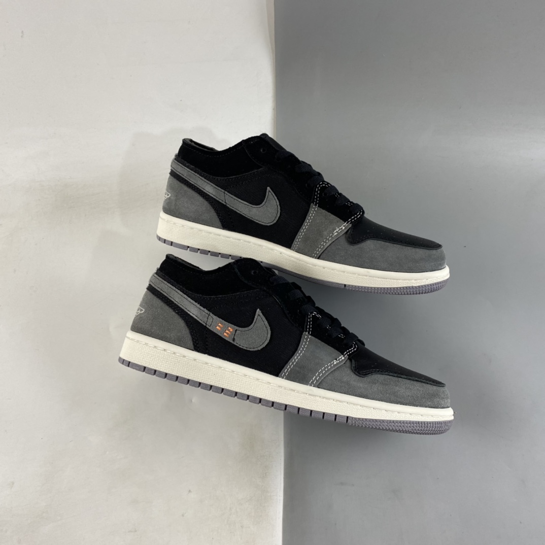 P180 Air Jordan 1 Low "Black Grey" AJ1 乔1黑灰 DN1635-001