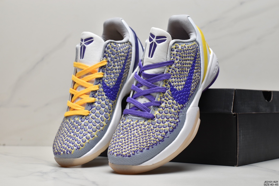 160 耐克Nike ZOOM Kobe VI”Mamba Black/Yellow”ZK6科比六代低帮运动篮球鞋429659-002