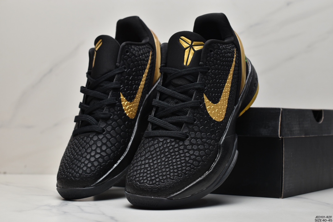 160 耐克Nike ZOOM Kobe VI”Mamba Black/Yellow”ZK6科比六代低帮运动篮球鞋429659-002