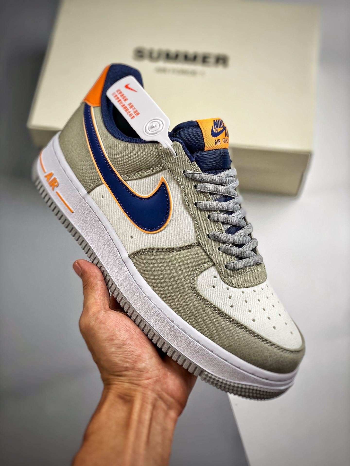 Núcleo 4 Nike Air Force 1 07 Doble Swoosh, Tela, zapatillas casuales de caña baja Air Force One, cuero personalizado, i…