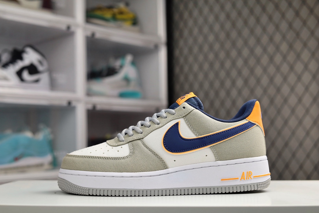 H0 公司级 NIke Air Force 1 ’07 米红色 布面空军一号低帮休闲板鞋 进口牛筋布 原楦头原纸板 纯正空军版型 定制鞋盒 全掌内置全掌气垫 原厂中底钢印 拉帮完美