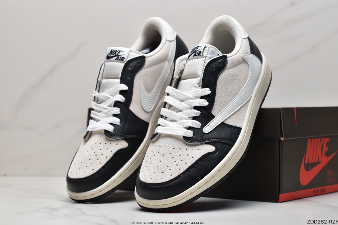 Fragment x TS x Air Jordan 1 Low three-party joint barb low help DM7866-831