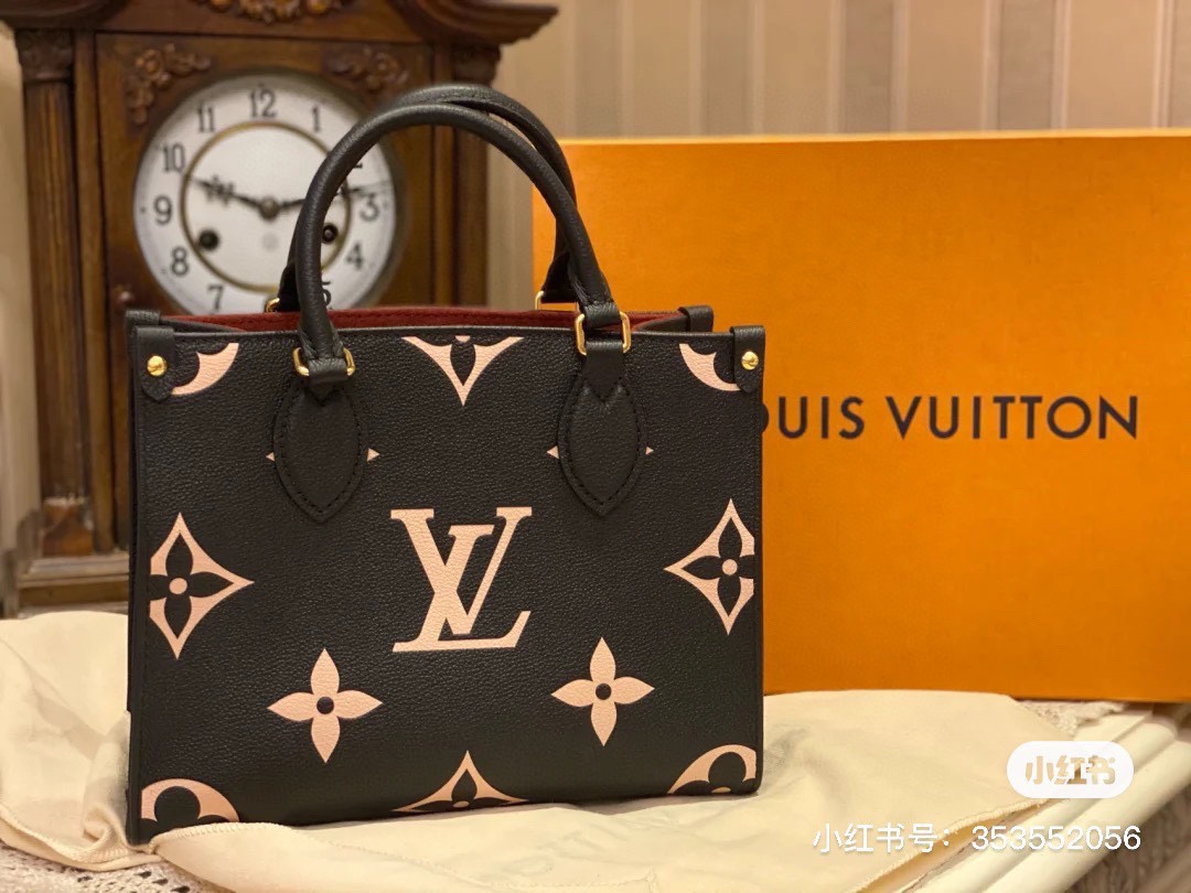 Louis Vuitton 路易威登 LV  | Onthego Tote小号购物袋黑压花