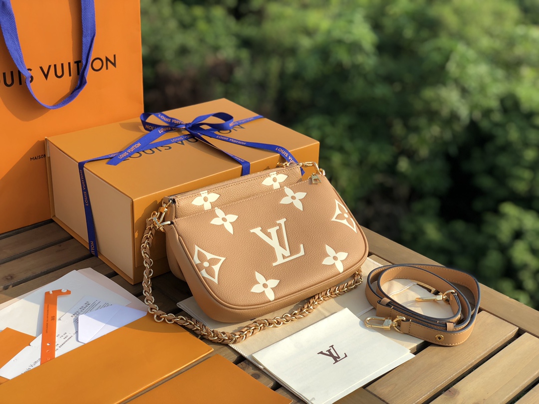 🌼 m45983尺寸25.5×14.5×4.5cm 渠道保障 入秋第一杯焦糖拿铁心LVMuti 🌼Poc