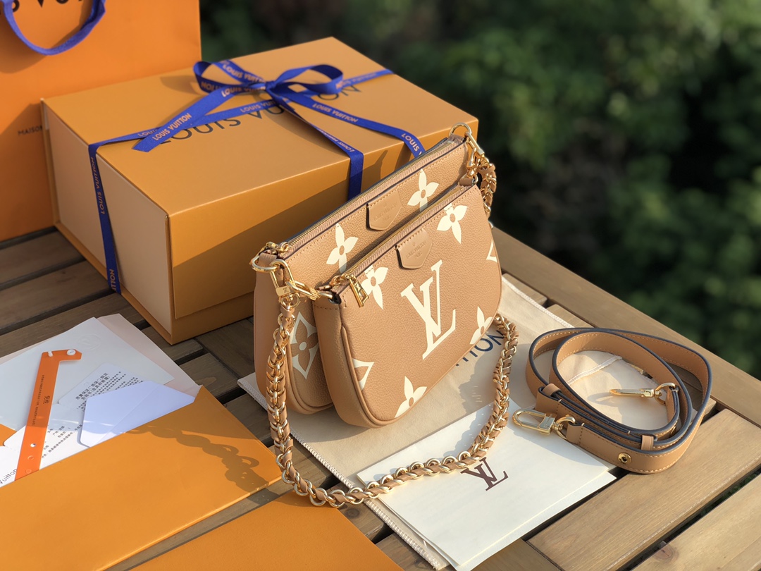 🌼 m45983尺寸25.5×14.5×4.5cm 渠道保障 入秋第一杯焦糖拿铁心LVMuti 🌼Poc