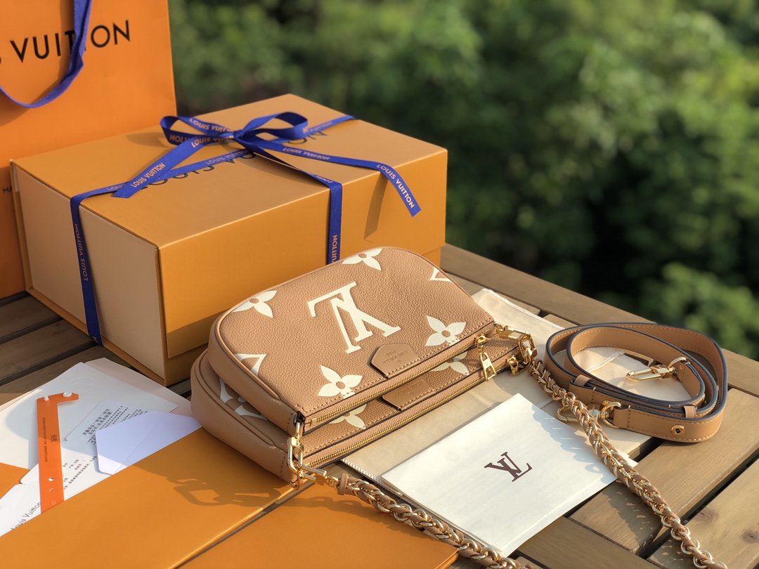 🌼 m45983尺寸25.5×14.5×4.5cm 渠道保障 入秋第一杯焦糖拿铁心LVMuti 🌼Poc