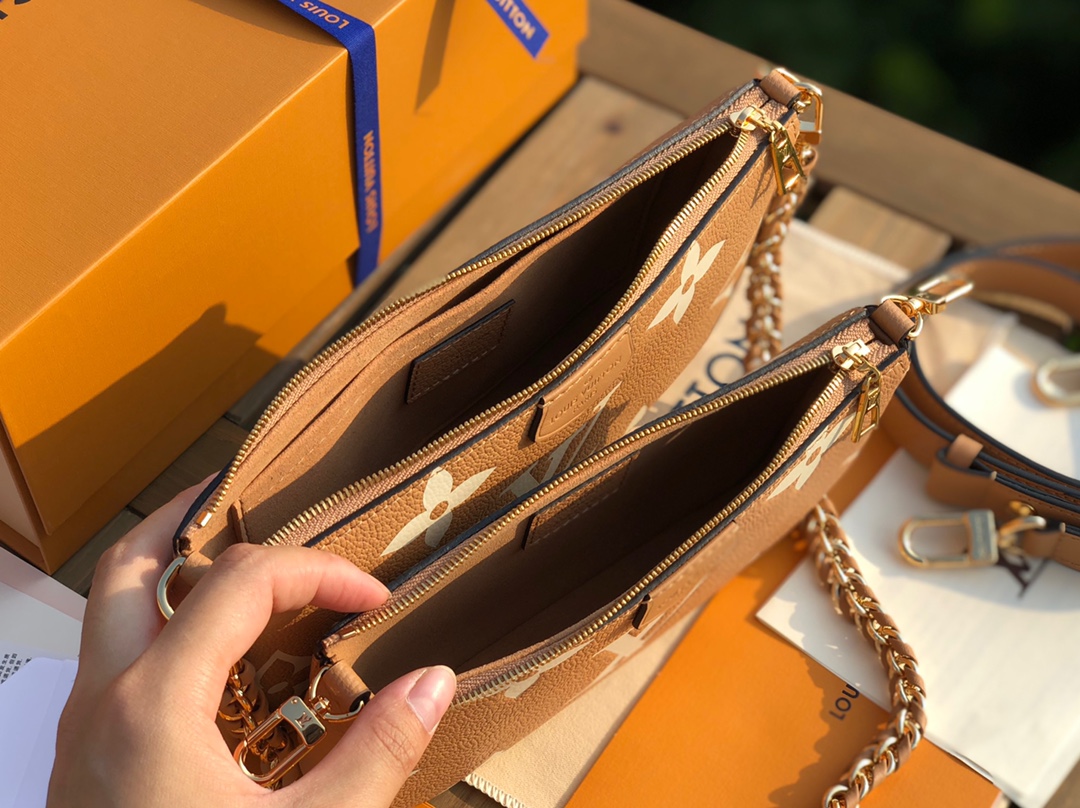 🌼 m45983尺寸25.5×14.5×4.5cm 渠道保障 入秋第一杯焦糖拿铁心LVMuti 🌼Poc