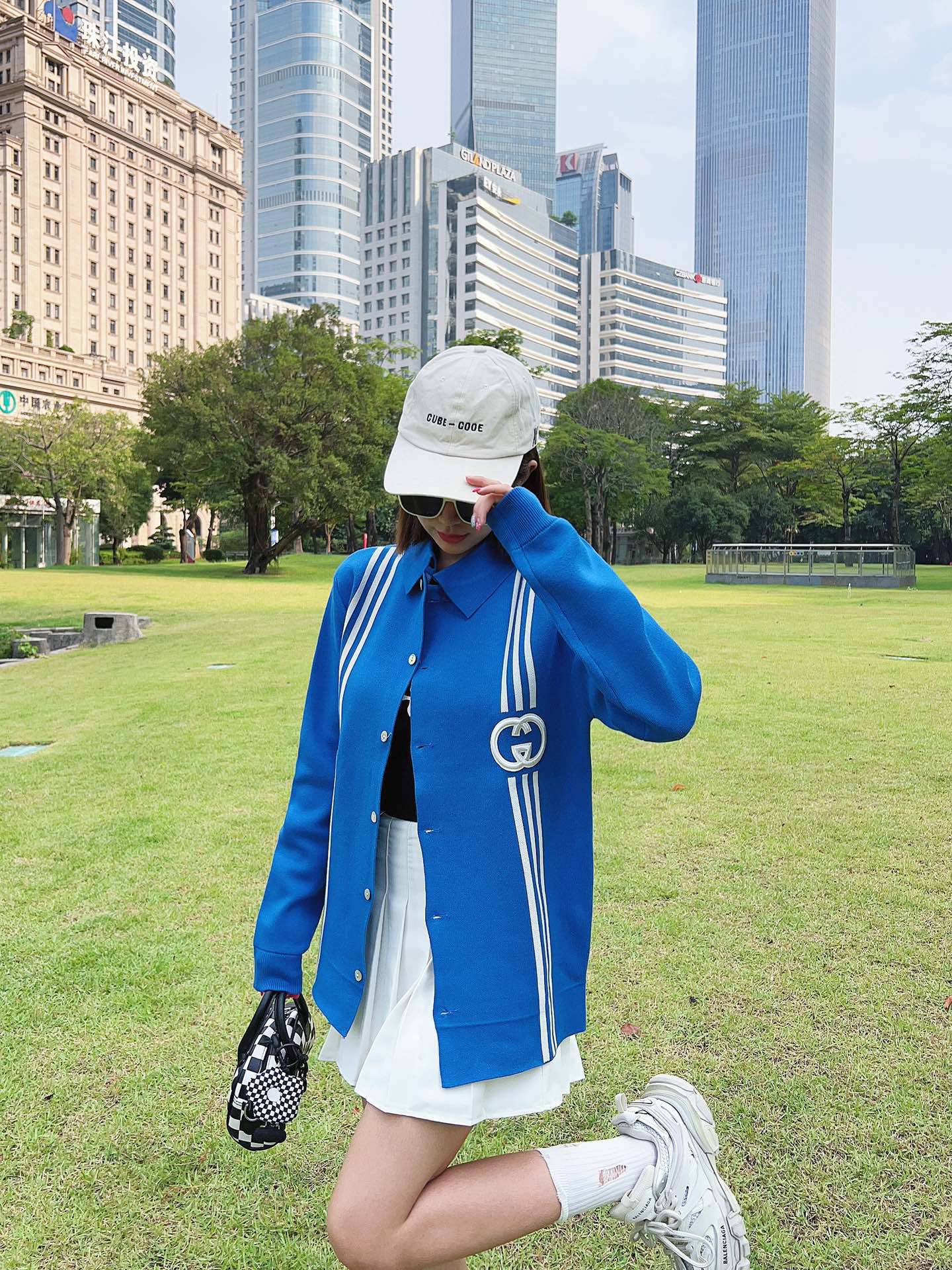 GucciAdidas22Fw joint knit sweater cardigan upper body effect