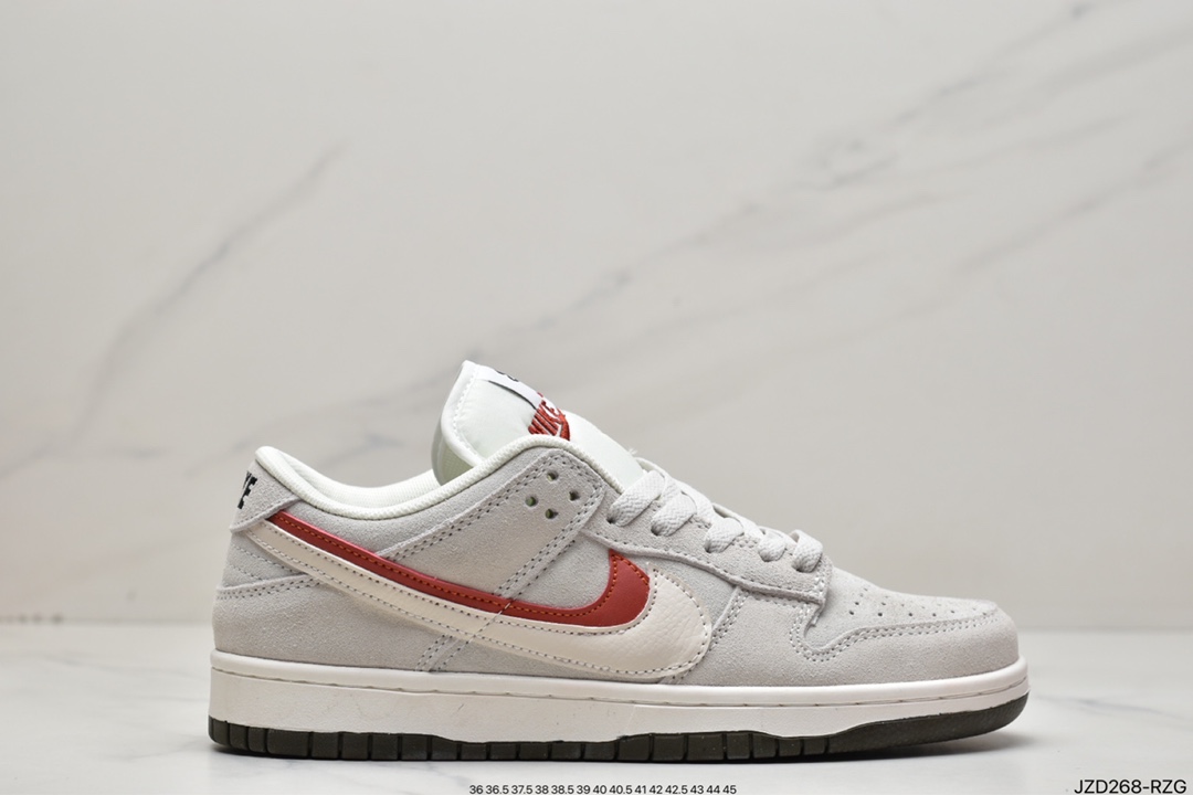 140 耐克Nike Dunk Low SE “85” 灰红双勾 此款Nike Dunk Low采用绒面革材质DO9457-100