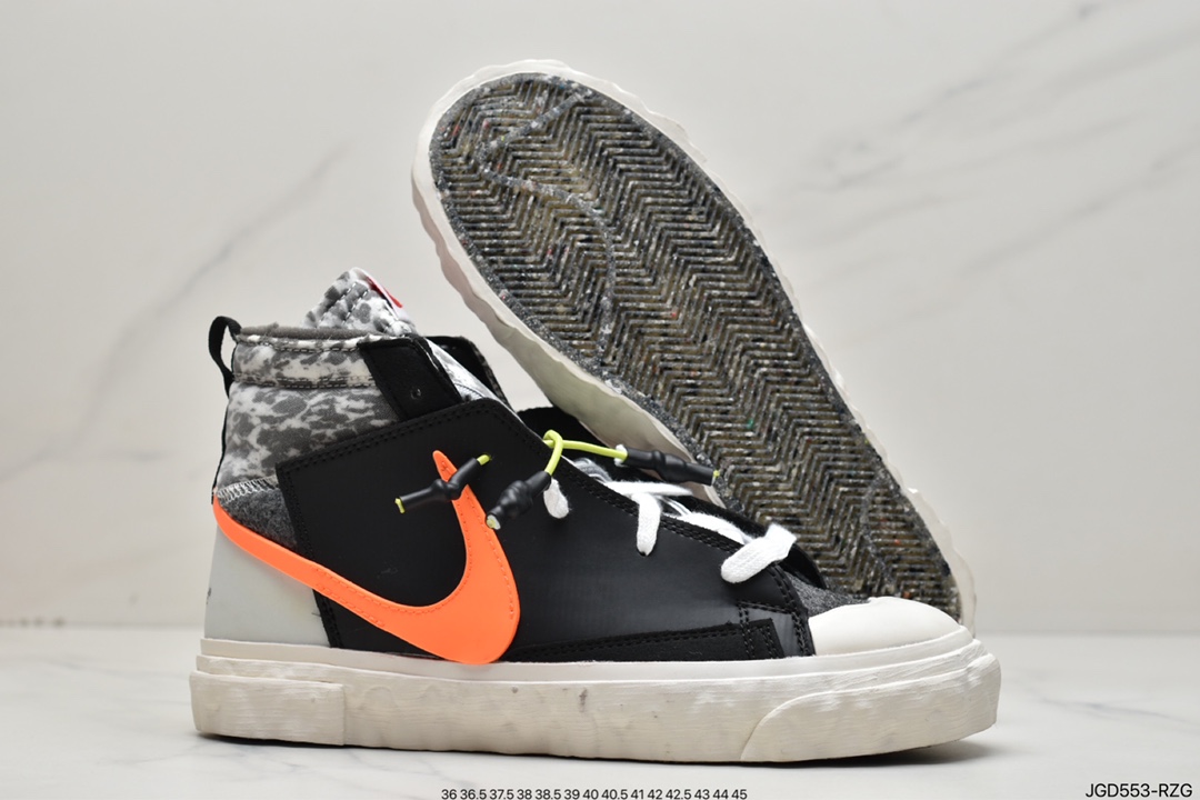 180 READYMADE x Nike Blazer Mid 开拓者联名黑橙解构 CZ3589-001
