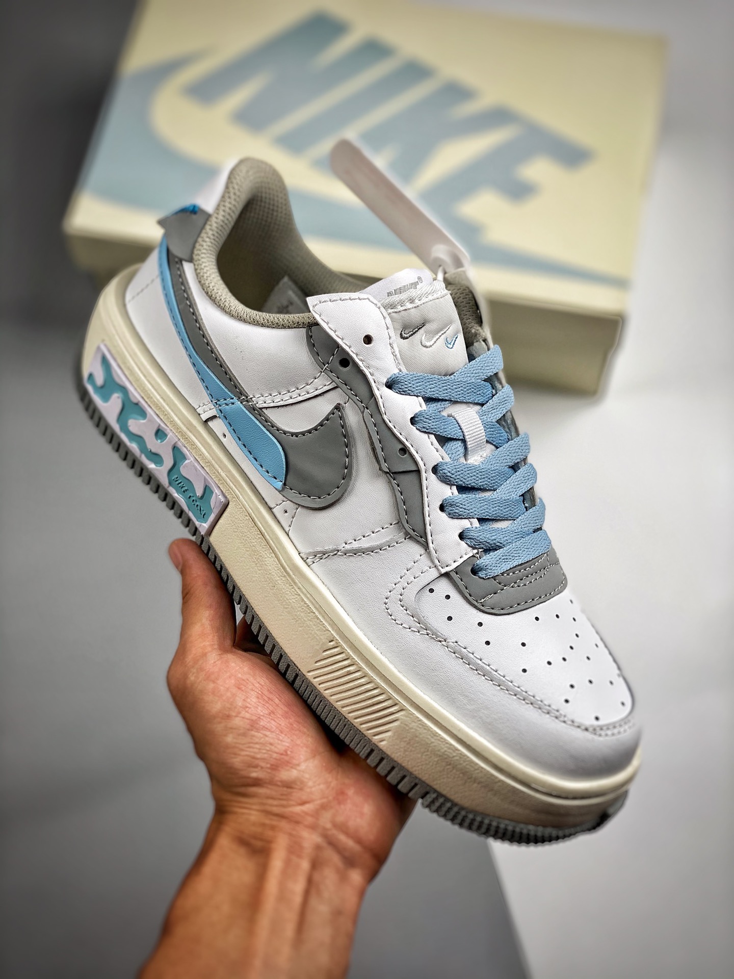 Núcleo 4 Nike Air Force 1 07 Lago Ness, zapatillas de skate casual de caña baja Air Force 1, cuero personalizado, impre…