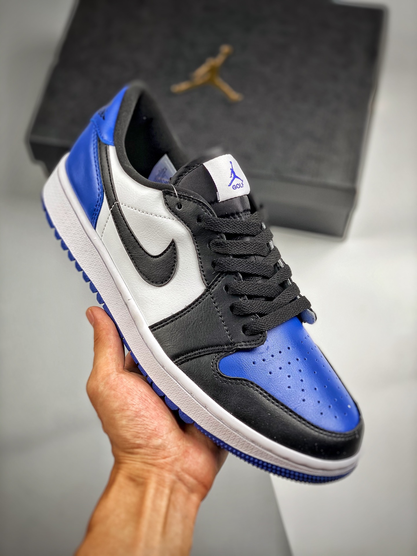 Core 4 Air Jordan 1 Low negro/azul, dedo azul pequeño, única piel de primera calidad exclusiva del mercado, desarrollo …
