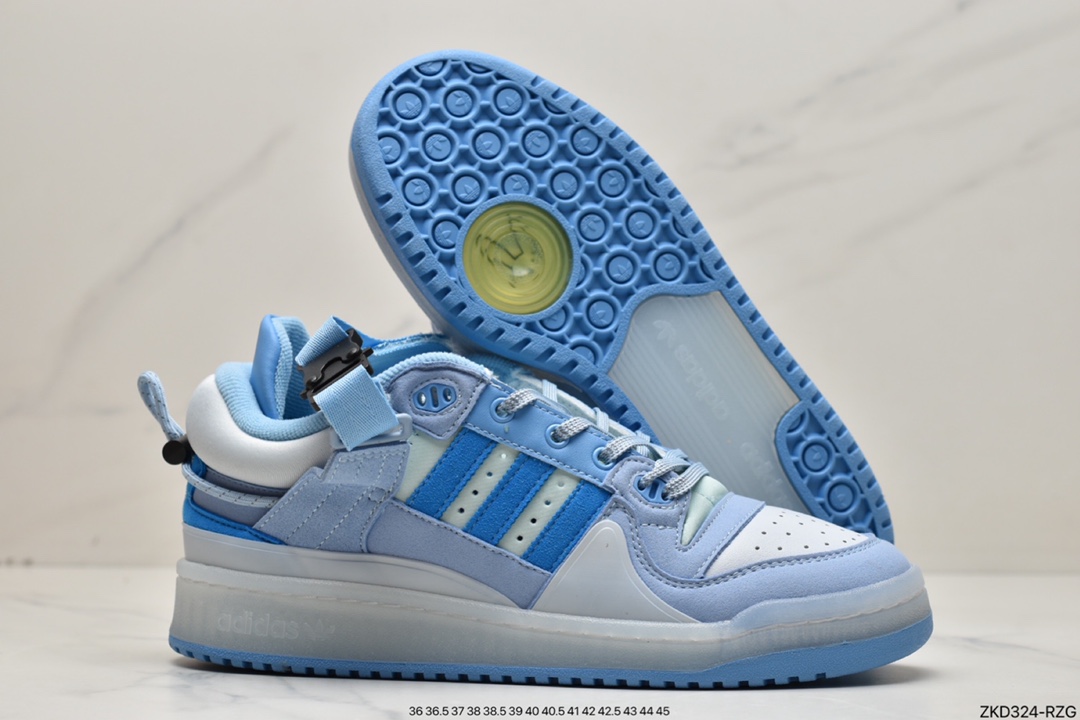 Campus Wind Bad Bunny Adidas Forum Buckle Low Easter Egg Magic Buckle Retro Shoes GW0265