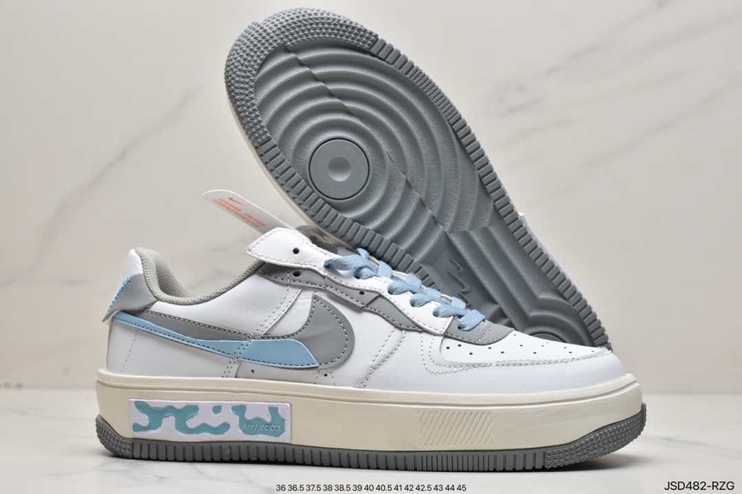 Nike Air Force 1 Fontanka ”White Gray Light Blue” Air Force Fontanka Series CW6688-601