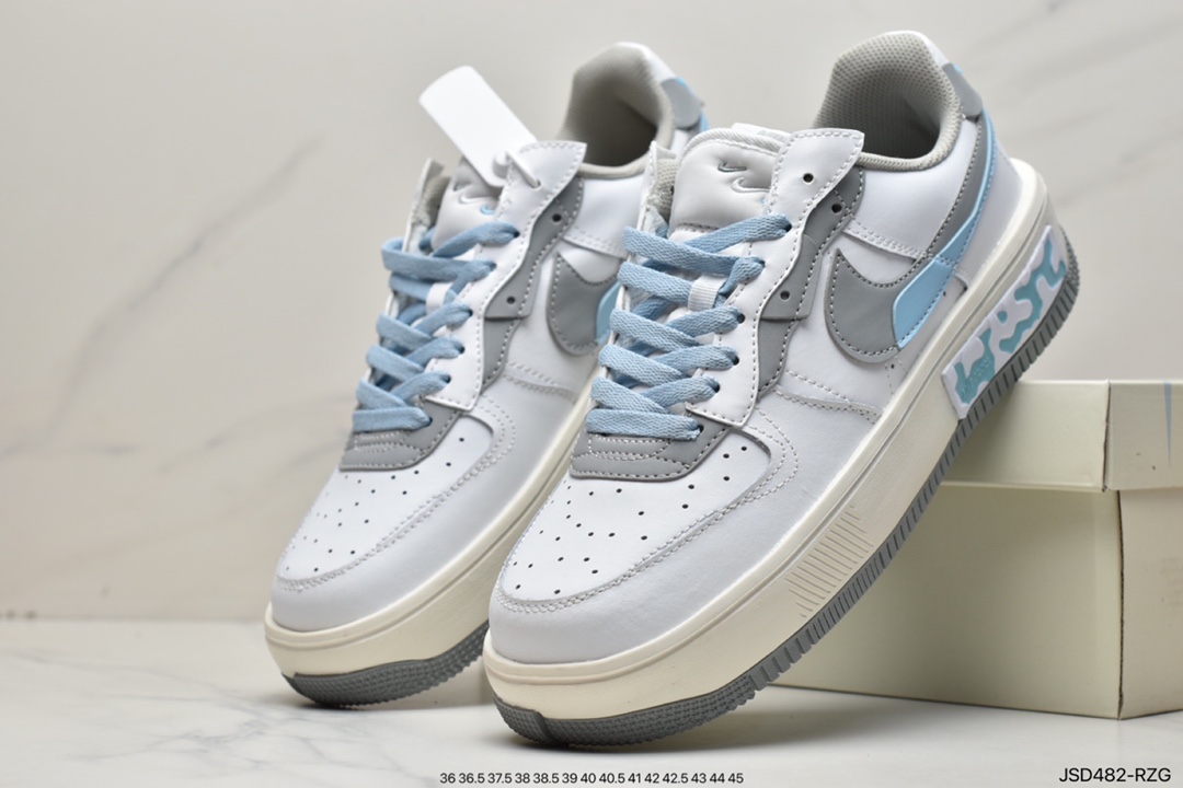 Nike Air Force 1 Fontanka ”White Gray Light Blue” Air Force Fontanka Series CW6688-601