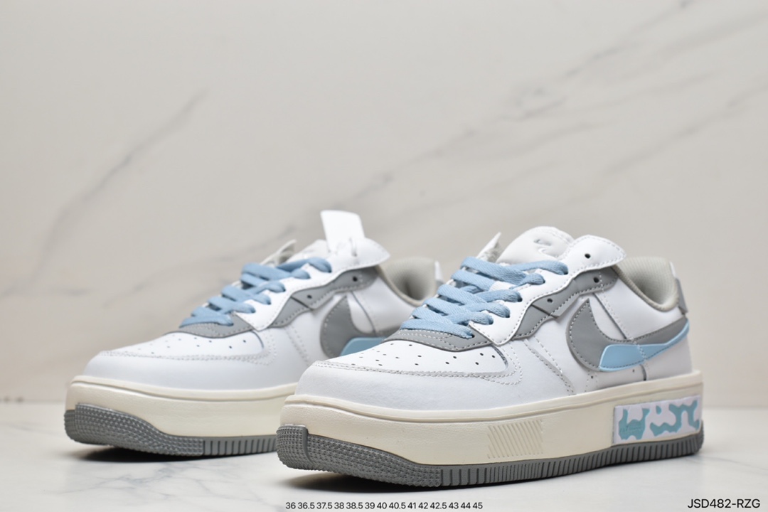 Nike Air Force 1 Fontanka ”White Gray Light Blue” Air Force Fontanka Series CW6688-601