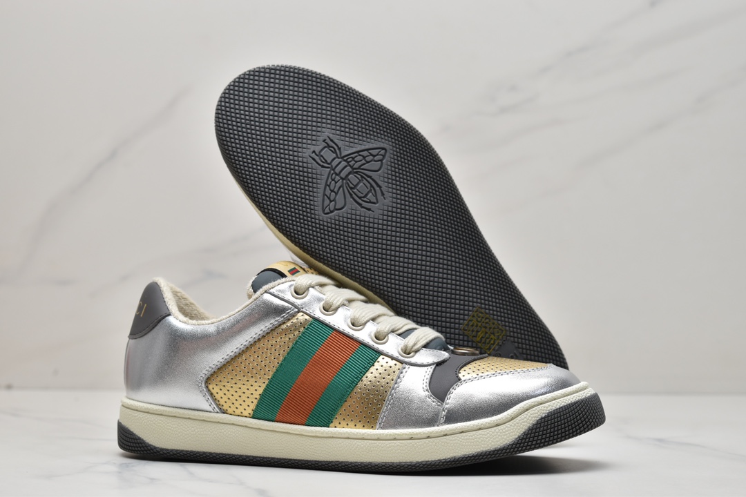 Pure original exclusive custom purchasing version #chip can sweep # Gucci Distressed Screener sneaker small dirty shoes