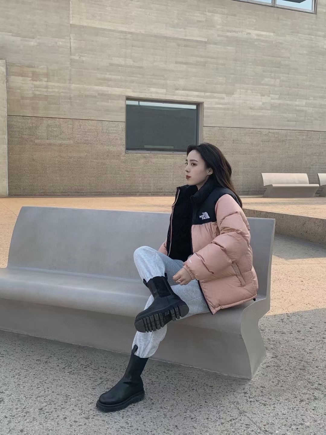 THE NORTH FACE 1996 拼接 刺繡 棉服 軽量 保温 防風