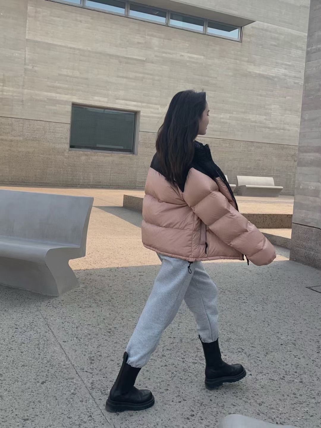 THE NORTH FACE 1996 拼接 刺繡 棉服 軽量 保温 防風