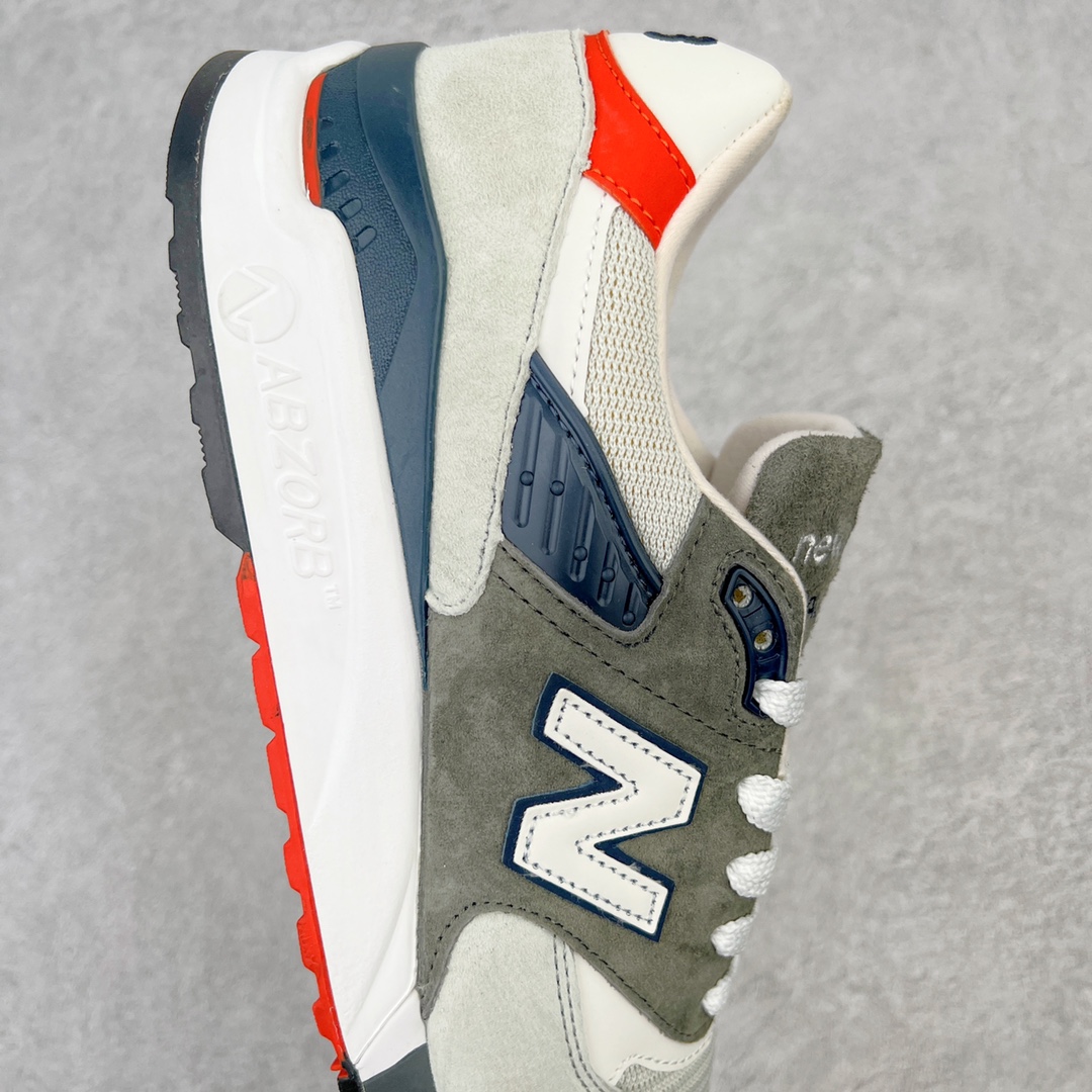 图片[6]-＃K版纯原 New Balance M998 Made in USA NB新百伦高端美产血统系列经典复古休闲运动慢跑鞋 NB998 诞生于 1993 年，作为第一双使用 ABZORB 缓冲材料的鞋款，一经发售就受到大量消费者的热烈追捧，如今已经成为了历久不衰的经典代表鞋款之一。原楦原数据开发版型 以优质面料制成鞋面结构。鞋面采用经典网眼布材质，辅以绒面革覆盖，带来更加清爽舒适的穿着体验。鞋舌上标记的 \\\”998\\\” 字样增强鞋款辨识度的同时，为鞋款注入更多动人细节。鞋款采用 ABZORB 缓冲材料的中底，通过缓冲和压缩阻力相结合来吸收冲击，稳定性高，不易打滑，助你畅享舒适有型的运动体验。采用猪巴革组合网织鞋面材质 后跟嵌入TPU装饰条稳固 升级原装5层独立私模 尺码：36 36.5 37 38 39.5 40 40.5 41.5 42 42.5 43 44 44.5 45-选品中心
