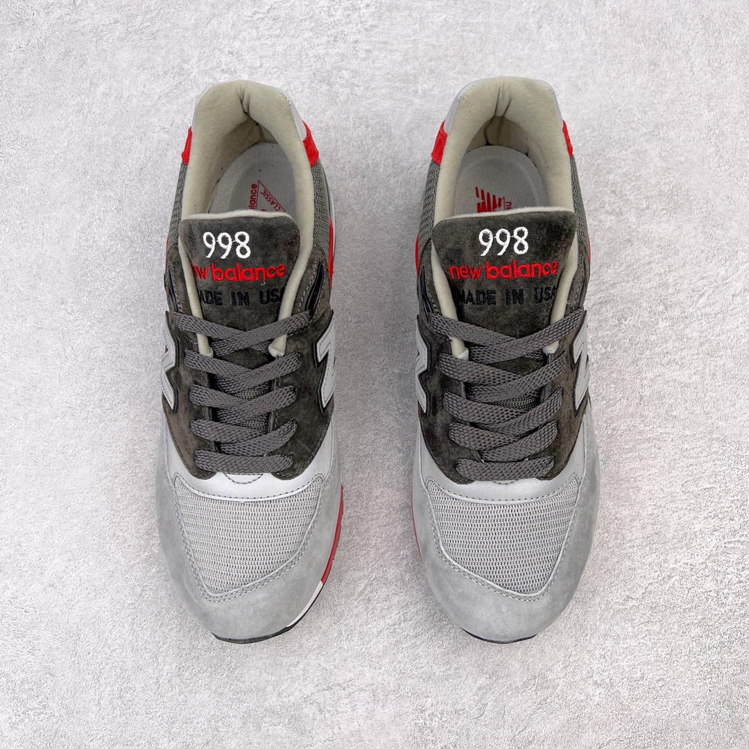图片[2]-＃K版纯原 New Balance M998 Made in USA NB新百伦高端美产血统系列经典复古休闲运动慢跑鞋 NB998 诞生于 1993 年，作为第一双使用 ABZORB 缓冲材料的鞋款，一经发售就受到大量消费者的热烈追捧，如今已经成为了历久不衰的经典代表鞋款之一。原楦原数据开发版型 以优质面料制成鞋面结构。鞋面采用经典网眼布材质，辅以绒面革覆盖，带来更加清爽舒适的穿着体验。鞋舌上标记的 \\\”998\\\” 字样增强鞋款辨识度的同时，为鞋款注入更多动人细节。鞋款采用 ABZORB 缓冲材料的中底，通过缓冲和压缩阻力相结合来吸收冲击，稳定性高，不易打滑，助你畅享舒适有型的运动体验。采用猪巴革组合网织鞋面材质 后跟嵌入TPU装饰条稳固 升级原装5层独立私模 尺码：36 36.5 37 38 39.5 40 40.5 41.5 42 42.5 43 44 44.5 45-选品中心