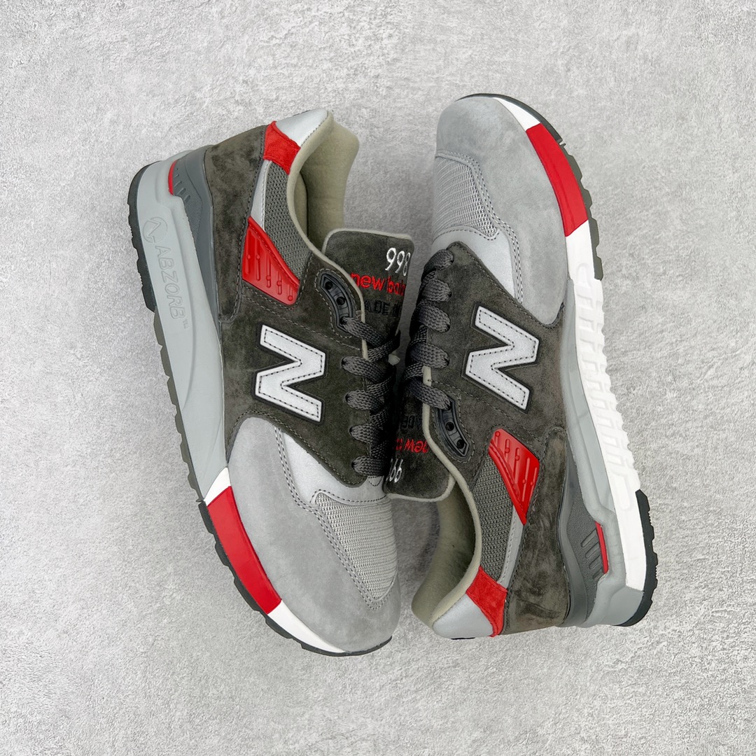图片[3]-＃K版纯原 New Balance M998 Made in USA NB新百伦高端美产血统系列经典复古休闲运动慢跑鞋 NB998 诞生于 1993 年，作为第一双使用 ABZORB 缓冲材料的鞋款，一经发售就受到大量消费者的热烈追捧，如今已经成为了历久不衰的经典代表鞋款之一。原楦原数据开发版型 以优质面料制成鞋面结构。鞋面采用经典网眼布材质，辅以绒面革覆盖，带来更加清爽舒适的穿着体验。鞋舌上标记的 \\\”998\\\” 字样增强鞋款辨识度的同时，为鞋款注入更多动人细节。鞋款采用 ABZORB 缓冲材料的中底，通过缓冲和压缩阻力相结合来吸收冲击，稳定性高，不易打滑，助你畅享舒适有型的运动体验。采用猪巴革组合网织鞋面材质 后跟嵌入TPU装饰条稳固 升级原装5层独立私模 尺码：36 36.5 37 38 39.5 40 40.5 41.5 42 42.5 43 44 44.5 45-选品中心