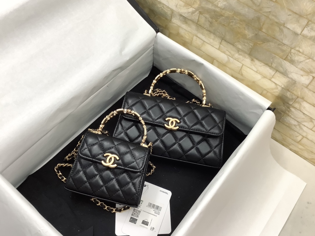 Chanel Borsette Borse Crossbody & Borse a Tracolla Nero Pelle d’agnello di pecora