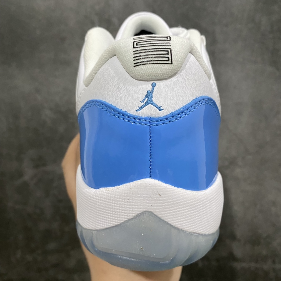 图片[4]-纯原版Air Jordan AJ11 Low 北卡蓝低帮 528895-106 新货无氧化 原楦原档案数据开模打造 原厂中底拉帮钢印 原厂漆皮 防冻不开裂 头层皮料 原装鞋撑 水晶大底正确色度色泽 原楦原数据刺绣 原厂车缝走线及对位 毫厘不差 飞人logo采用原数据电脑刺绣 原装正品碳纤维真实碳板 增强抗扭 原内标 原盒标 正确官方原盒 原厂防氧化水晶外底 原厂配套厂全掌solo气垫 尺码：40 40.5 41 42 42.5 43 44 44.5 45 46 47.5-选品中心