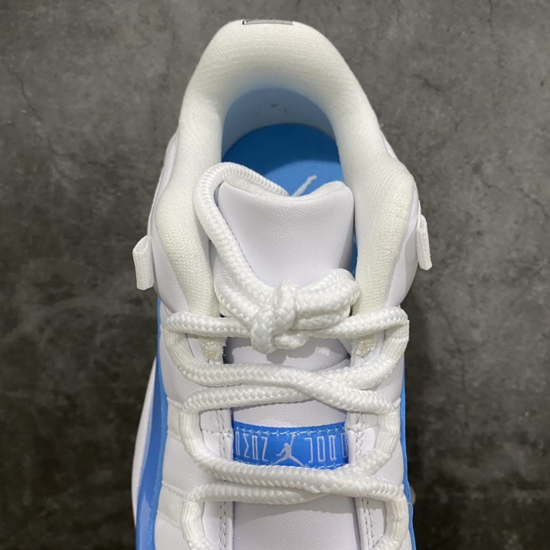 图片[8]-纯原版Air Jordan AJ11 Low 北卡蓝低帮 528895-106 新货无氧化 原楦原档案数据开模打造 原厂中底拉帮钢印 原厂漆皮 防冻不开裂 头层皮料 原装鞋撑 水晶大底正确色度色泽 原楦原数据刺绣 原厂车缝走线及对位 毫厘不差 飞人logo采用原数据电脑刺绣 原装正品碳纤维真实碳板 增强抗扭 原内标 原盒标 正确官方原盒 原厂防氧化水晶外底 原厂配套厂全掌solo气垫 尺码：40 40.5 41 42 42.5 43 44 44.5 45 46 47.5-选品中心