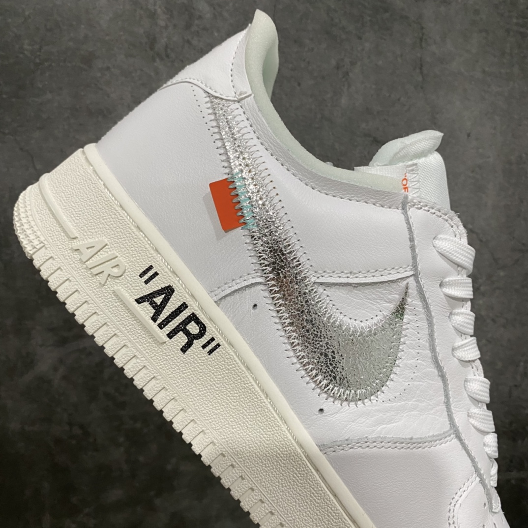 图片[7]-外贸纯原版 Nike Air Force1 X Off White AF1 OW 白皮白色艺术馆 AO4297-100 重金购入原鞋开发 耗时多个月开发打造 市面唯一使用正确批次卡色 Prime Asia 贝利原厂皮料 （与zp无色差）原楦原纸板 确保最大程度还原鞋头采用数码冲孔 清洁度完美 正确中底双色四线拉帮 侧面字体采用原厂高频工艺 多层印刷加厚处理 立体清晰 区分市面单层油墨印刷 原厂防盗扣 原档案大底 外贸客户必主推版本 尺码 36 36.5 37.5 38 38.5 39 40 40.5 41 42 42.5 43 44 44.5 45 46 47.5-选品中心