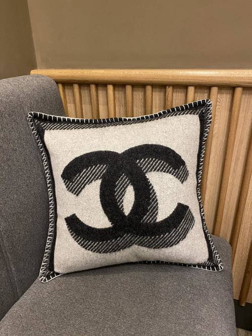 Chanel Jacquard Throw Pillow Cushion, Wool Cashmere Blend - 50 x 50 cm 1 Chanel Jacquard Throw Pillow Cushion, Wool Cashmere Blend - 50 x 50 cm