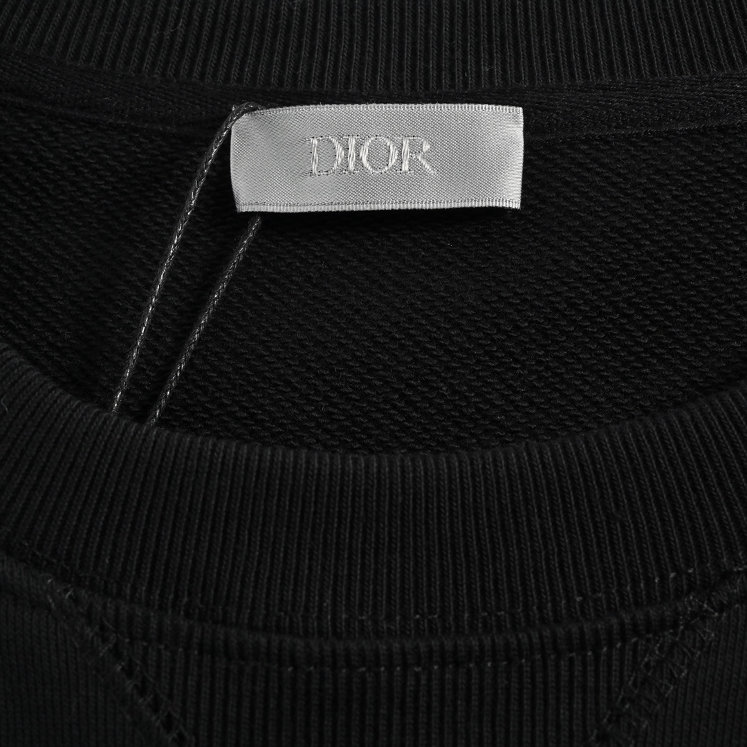 240 Dior/迪奥 22Fw 别针logo刺绣圆领卫衣