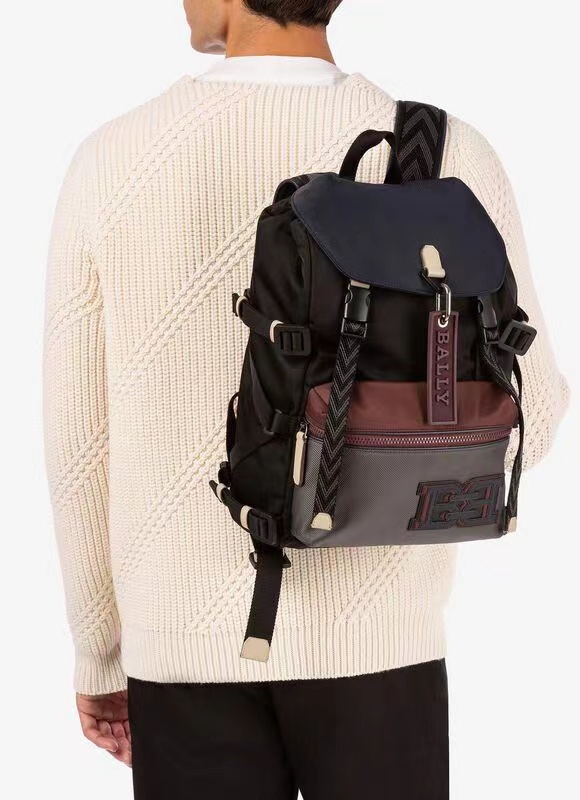 Bally Crockett Color Block Nylon Backpack, Stylish and Durable Travel Companion 3 i1664181279 9640 1