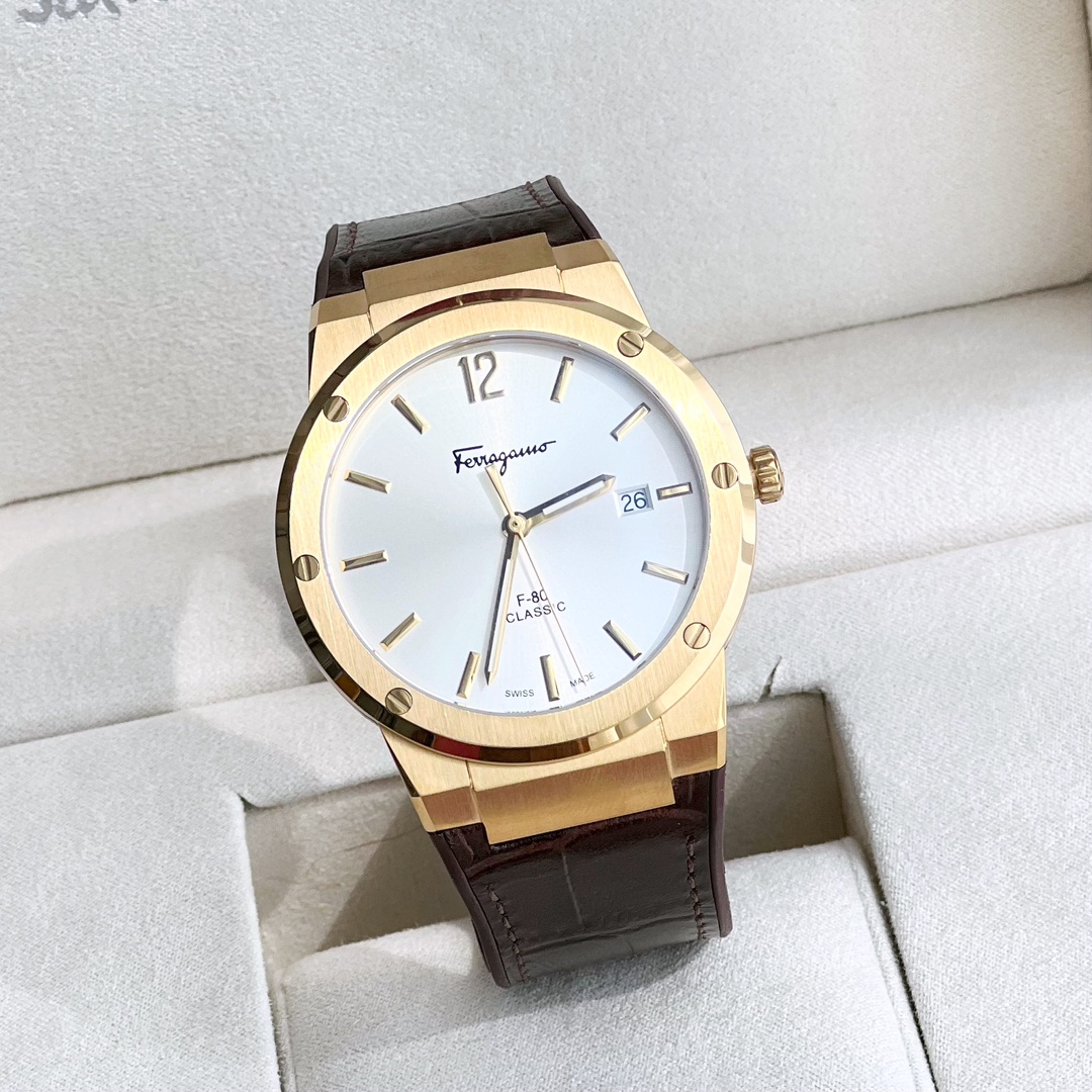Ferragamo F-80 Slim Series Men’s Watch: Elegant Fashion with Swiss Precision - 图片 3