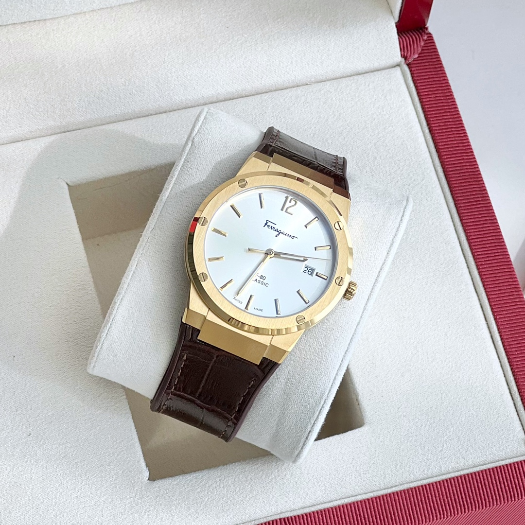 Ferragamo F-80 Slim Series Men’s Watch: Elegant Fashion with Swiss Precision - 图片 2