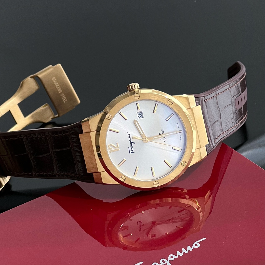 Ferragamo F-80 Slim Series Men’s Watch: Elegant Fashion with Swiss Precision - 图片 5