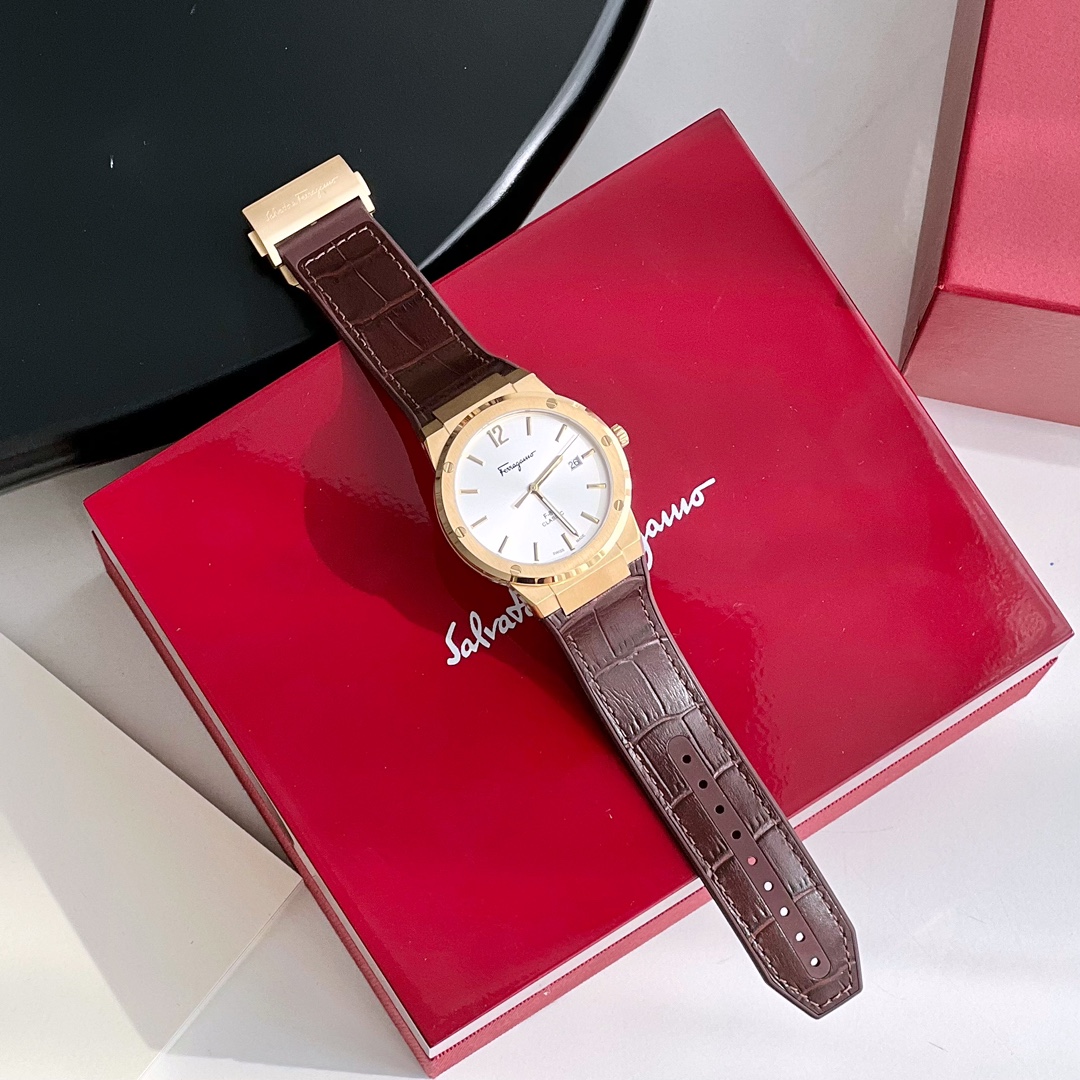 Ferragamo F-80 Slim Series Men’s Watch: Elegant Fashion with Swiss Precision - 图片 4