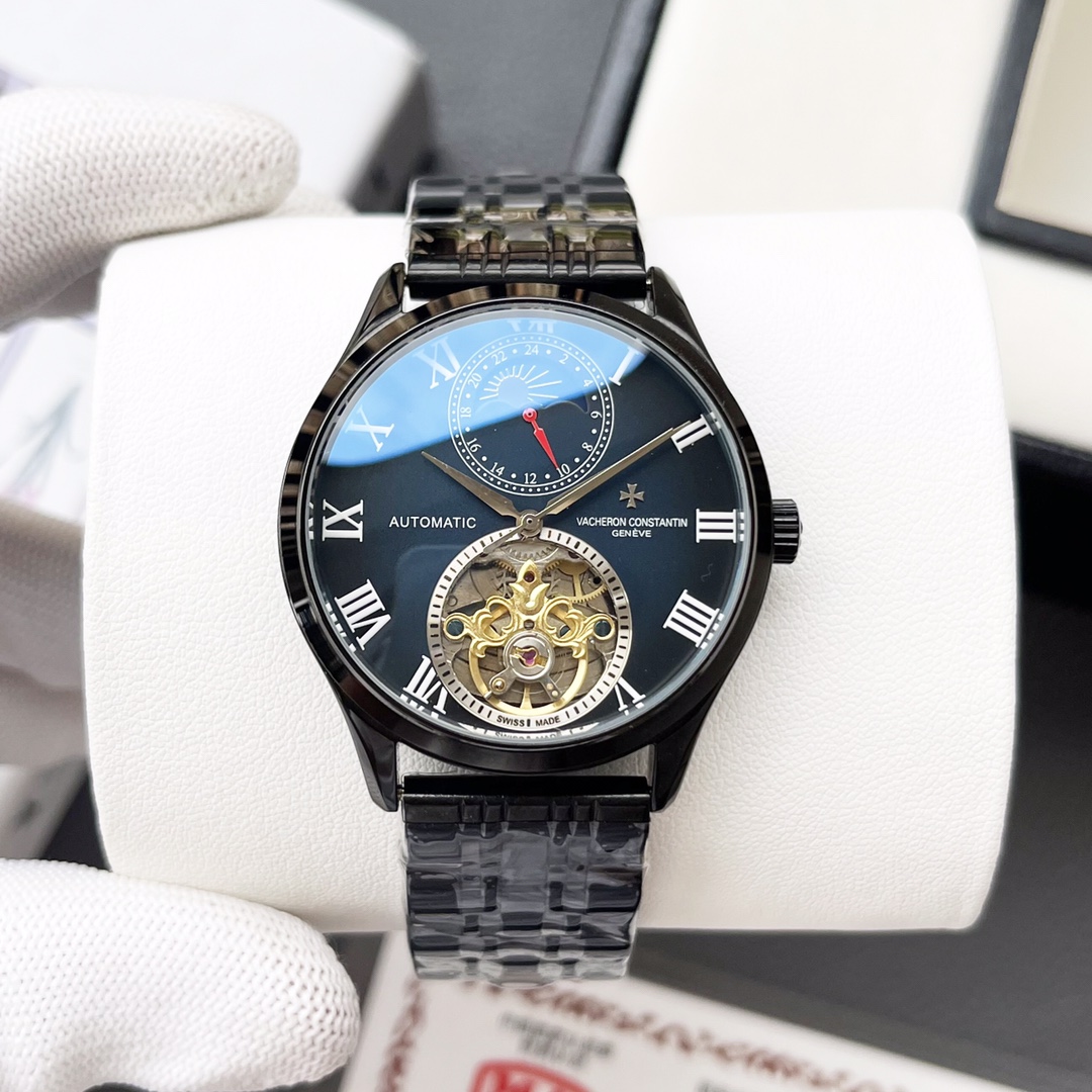 💰450
江诗丹顿-VACHERRON CONSTANTN🔥🔥🔥 男士机械腕表 采用自动机械机芯 简约三针镂空月相设计 316精钢表壳 真牛皮表带 商务休闲 绅士型男睿智所选尺寸:直径42mm 厚度12mm