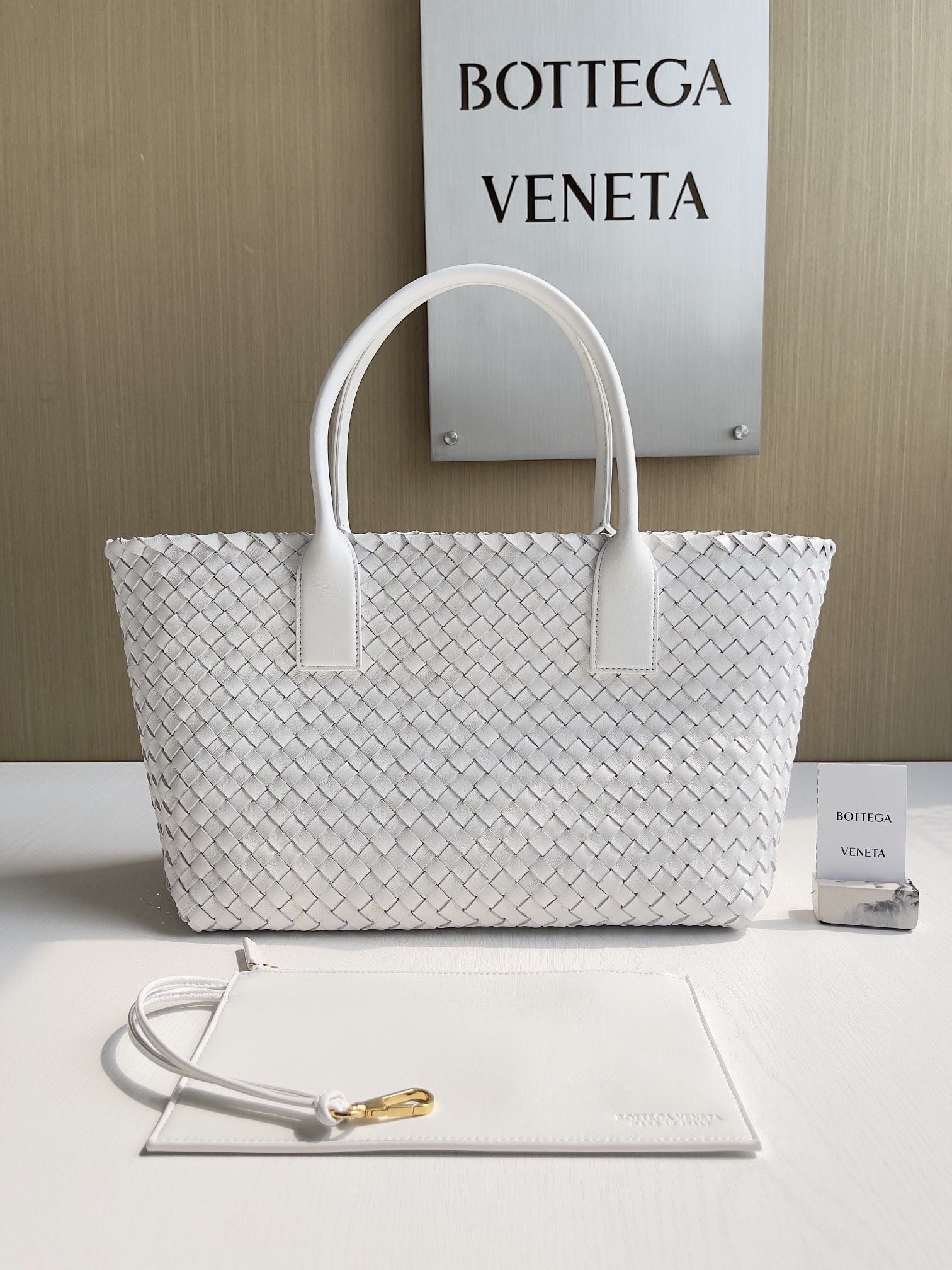 Bottega Veneta Hand-woven lambskin inside and out