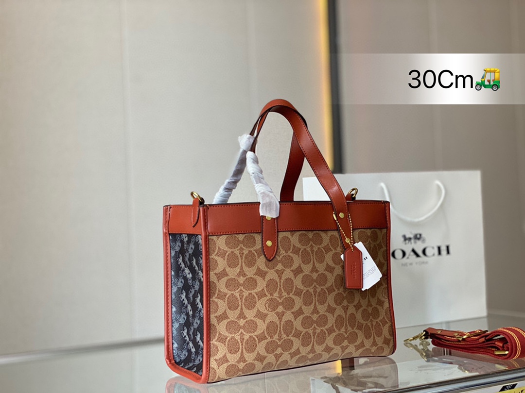 J5  Coach 蔻驰 托特coach FIELD 优雅定格 摩登在现 搭配最新的配色 让人眼前一亮 尺寸：30Cm
