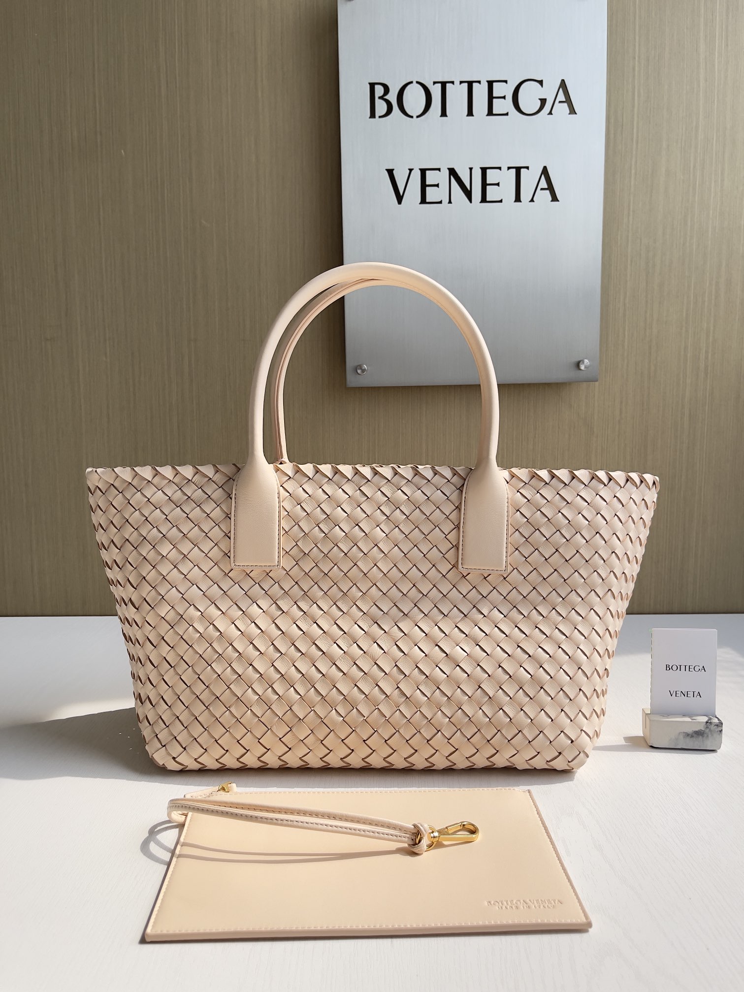 Bottega Veneta Hand-woven lambskin inside and out
