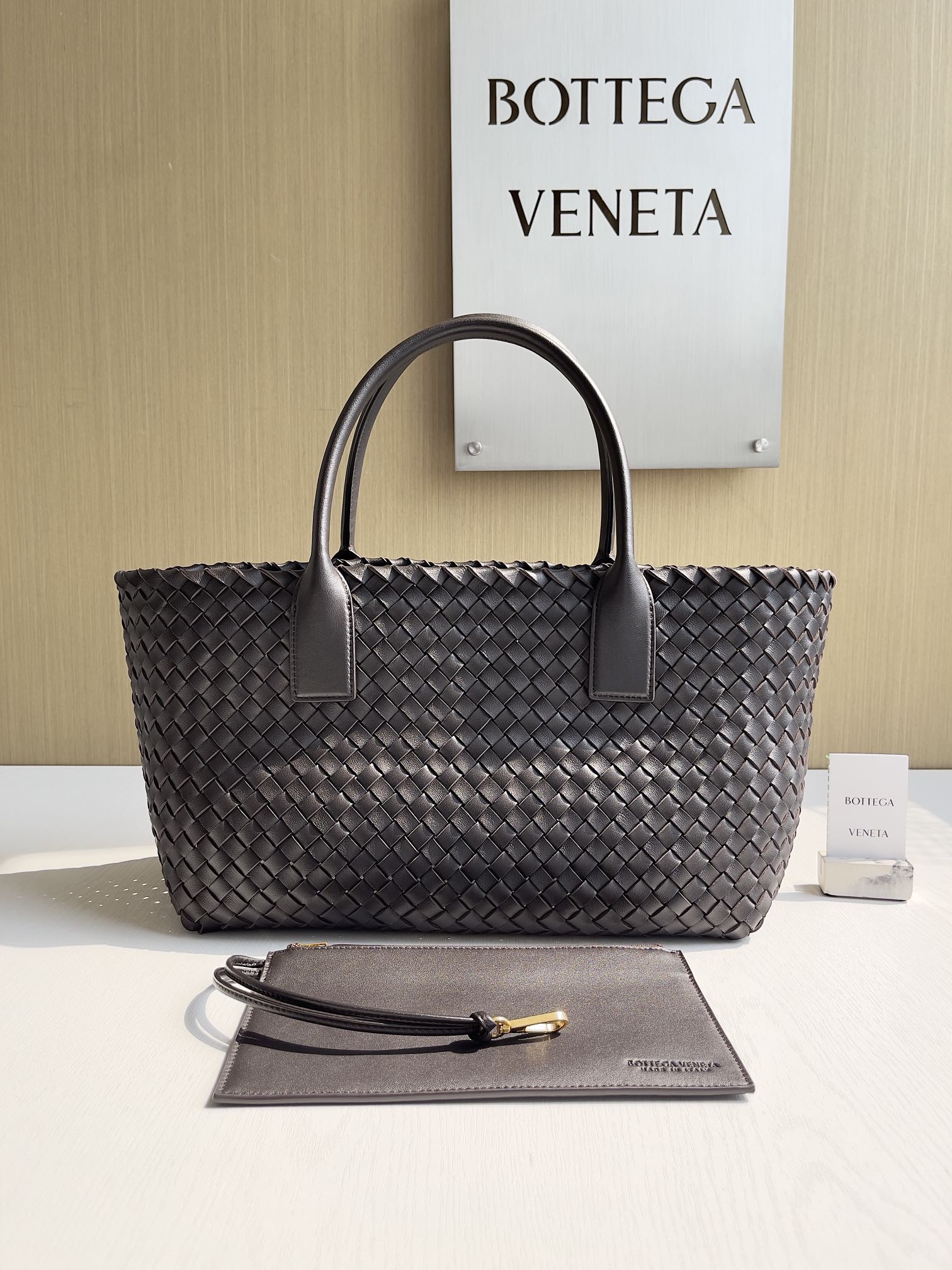 Bottega Veneta Hand-woven lambskin inside and out