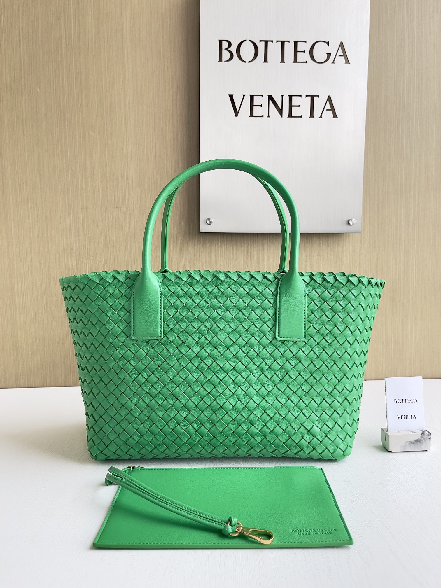 Bottega Veneta Hand-woven lambskin inside and out