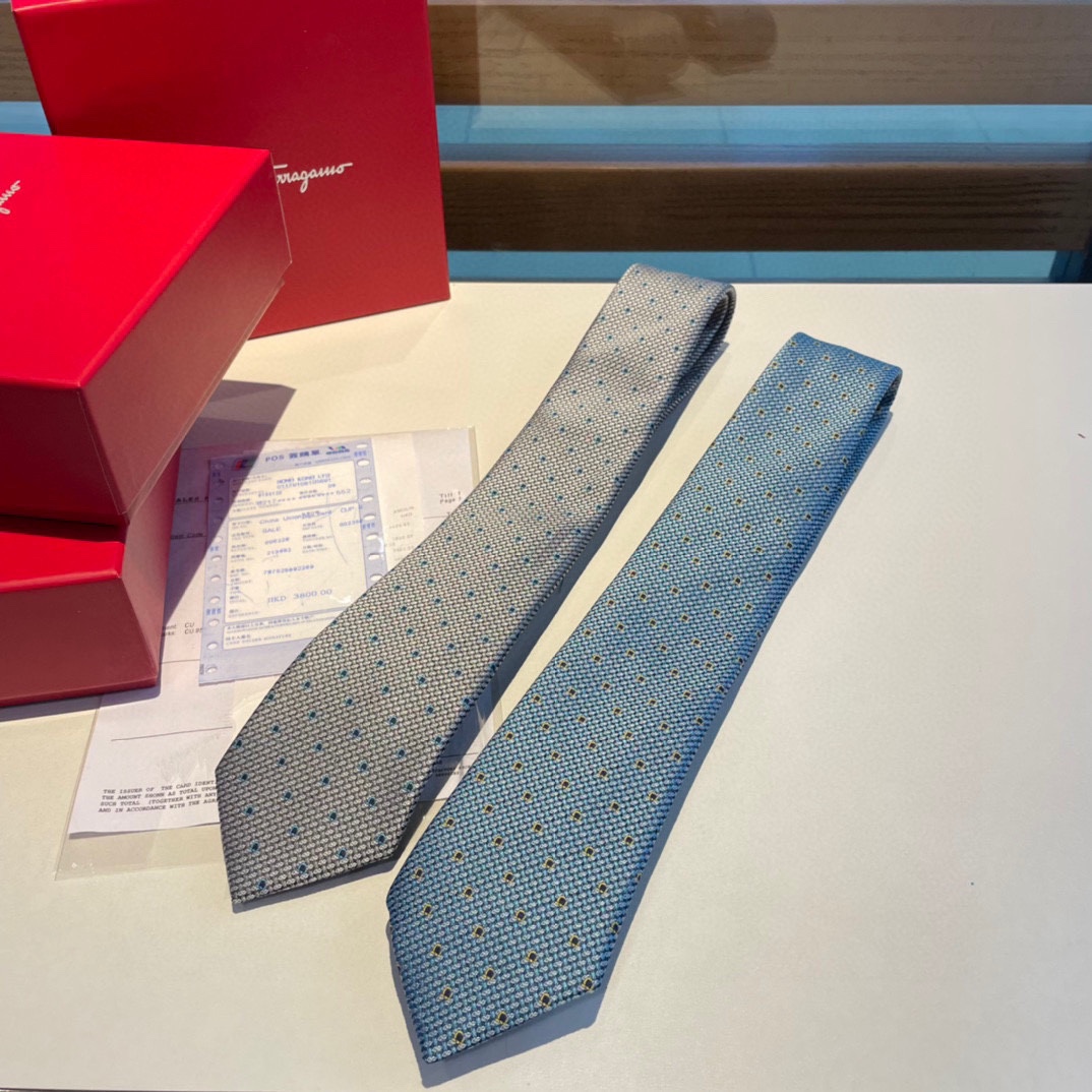 Ferragamo菲拉格慕100%顶级斜纹真丝男士新款领带