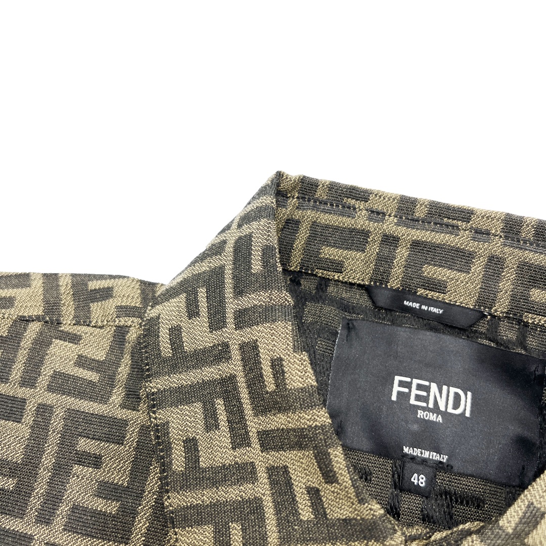 Fendi /芬迪 22FW 双F提花衬衫领夹克外套