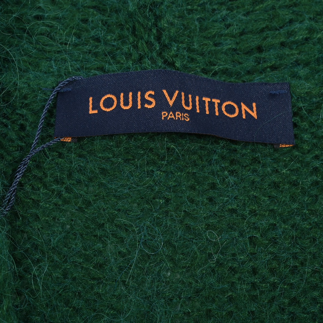 Louis Luitton路易威登LV绿色马海毛开衫