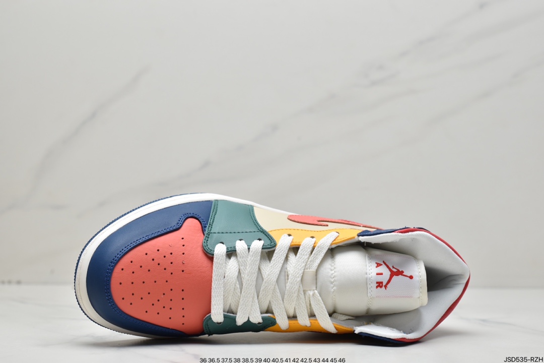 200 Air Jordan 1 Mid ”Multi-Color” 多色拼接这款中帮DN3738-400